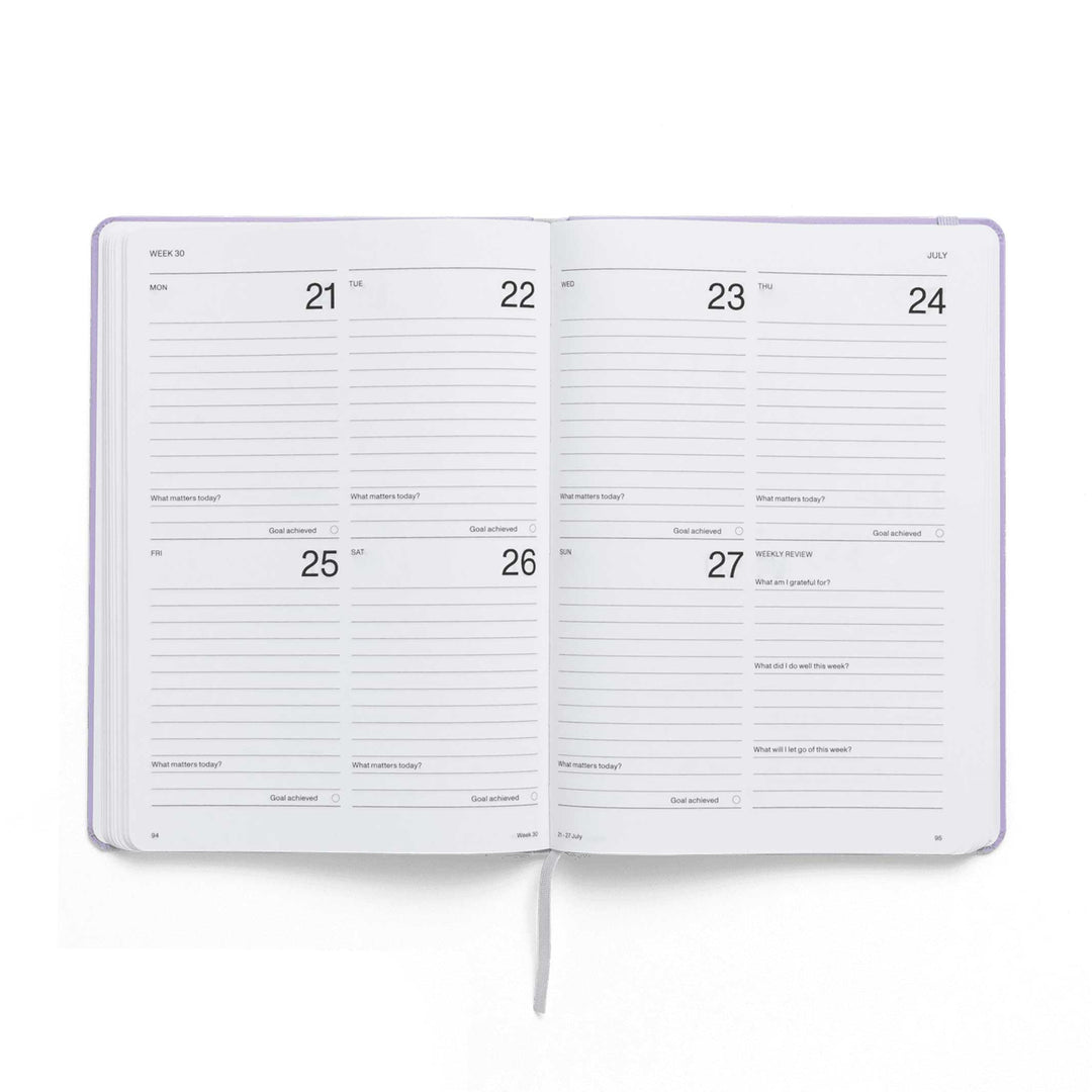 WEEKLY PLANNER 2025 - Lilac Hardcover A5 | Karst Stone Paper