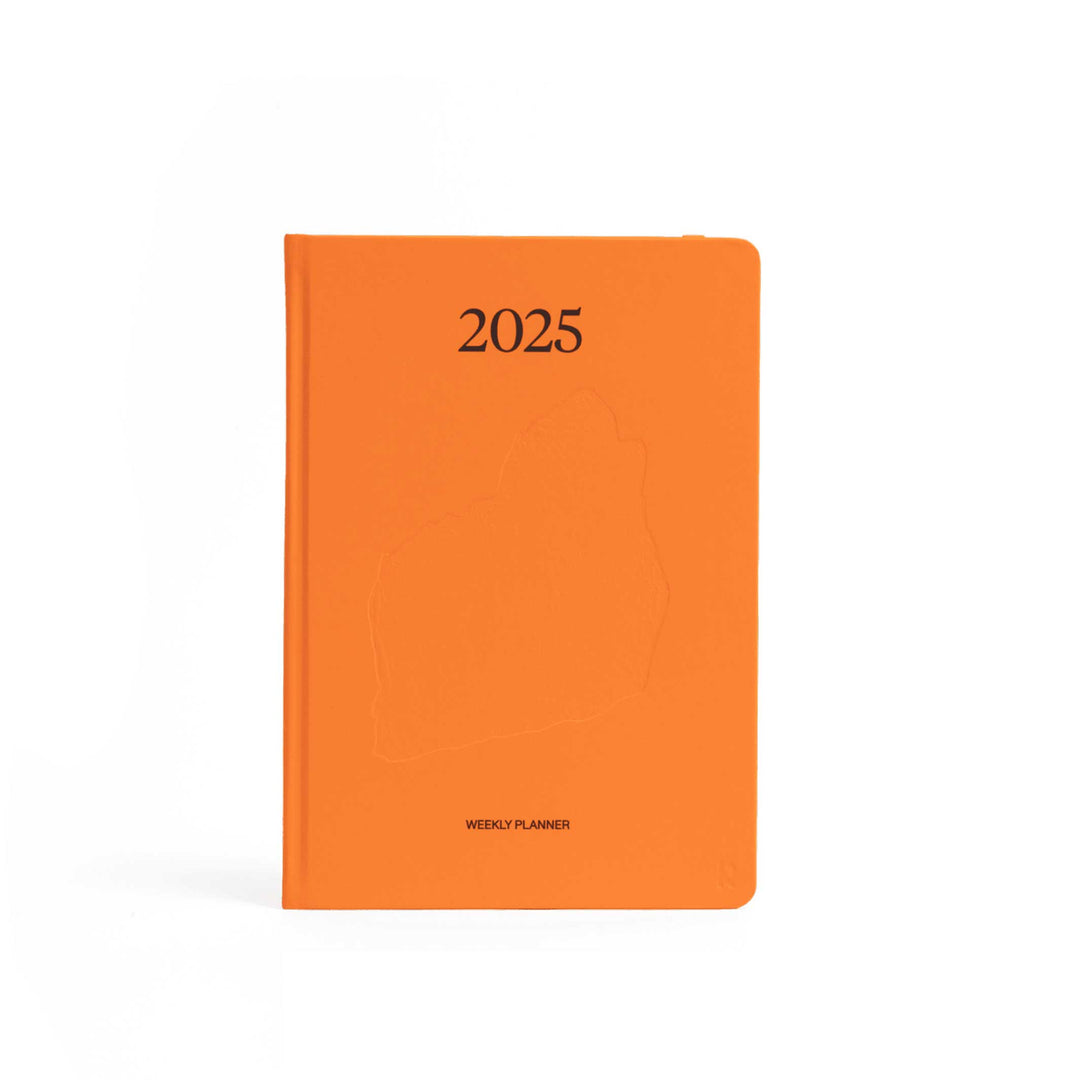 WEEKLY PLANNER 2025 -  Persimmon Hardcover A5 | Karst Stone Paper