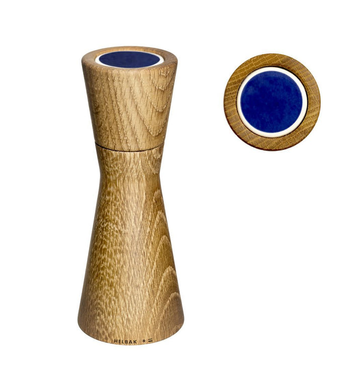 Salz- & Pfeffer-Mühle - OAKWOOD - Creme-Blau | Helbak