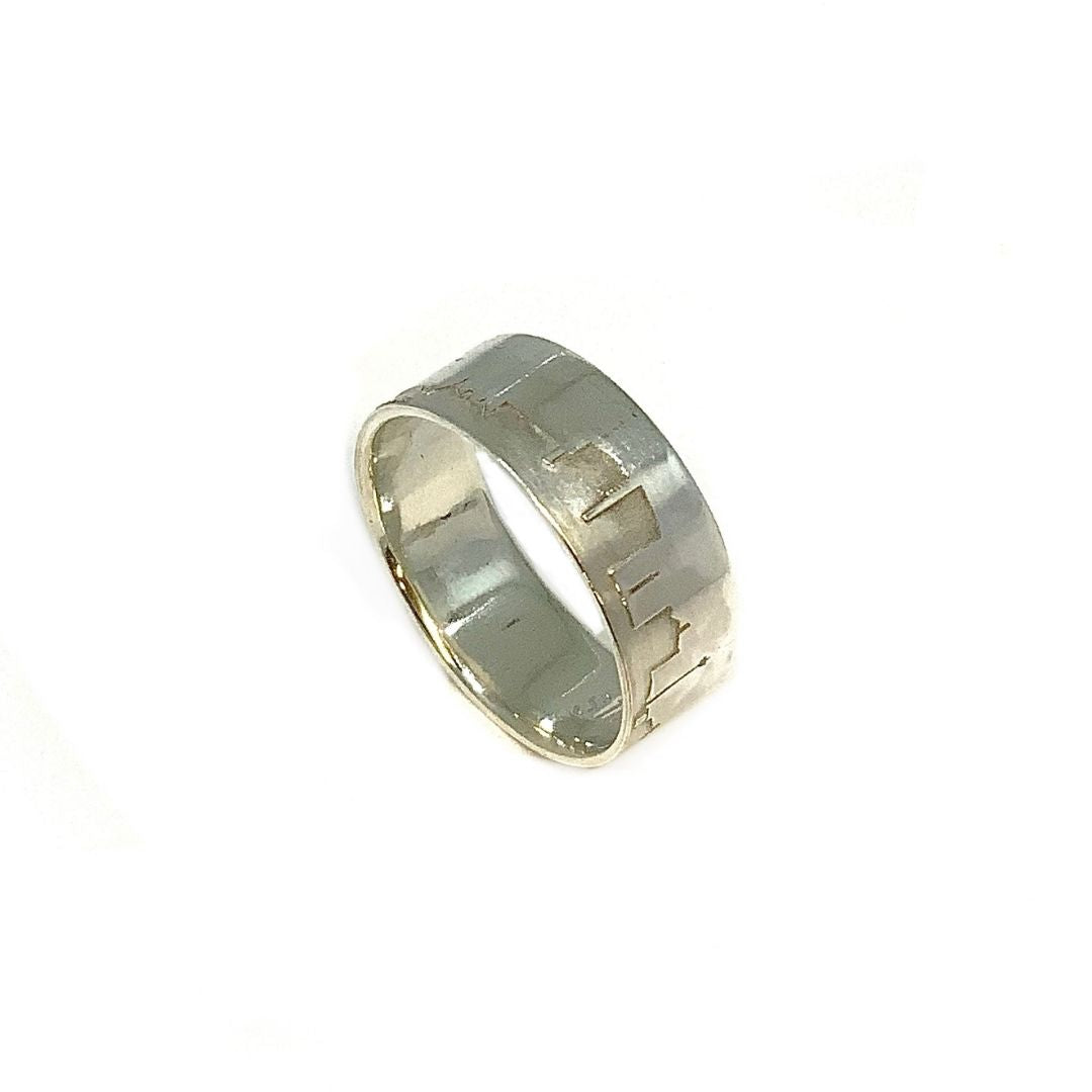 Ring 'Skyline Stuttgart Silver'