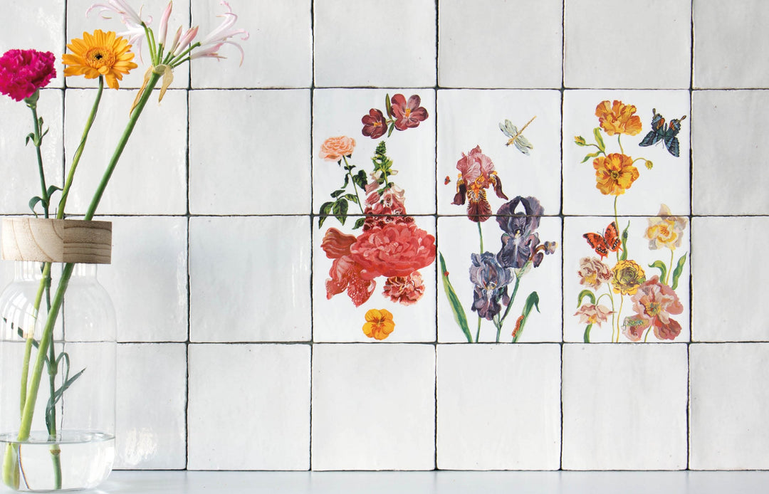 Tile - WILDFLOWERS POPPY - 10 x 20 cm | StoryTiles