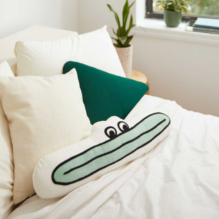 AELFIE PILLOW - Frog - ANIMAL DECORATIVE PILLOW | Aelfie Oudghiri | Areaware