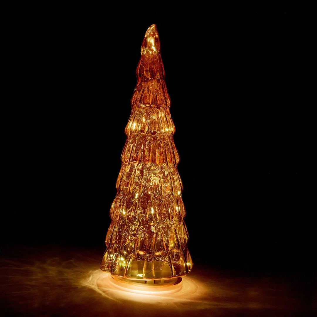 AMBER - LED lighted glass TREE - 32 cm high | MoMA