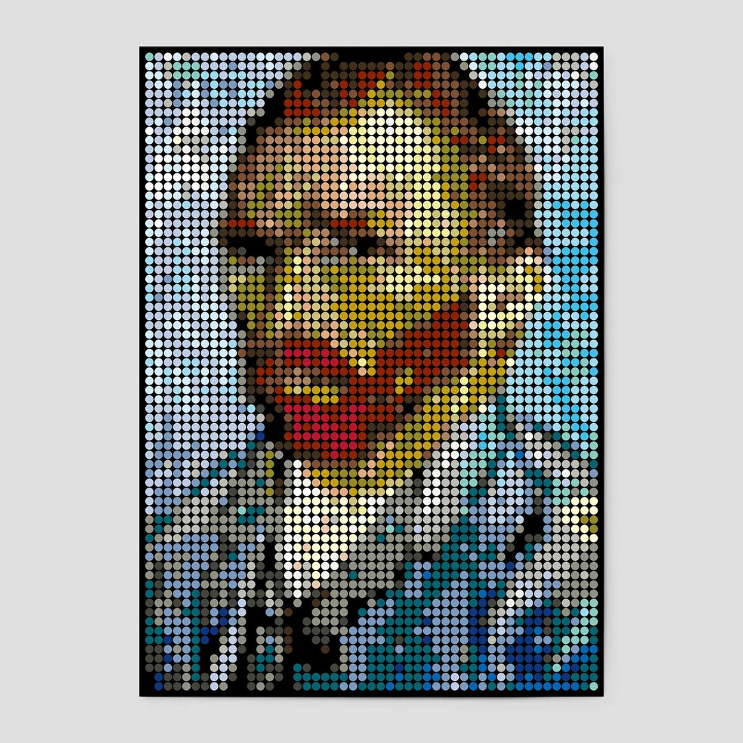 VINCENT PIXELART - glue by numbers with stickers - 50x70 cm | dot on