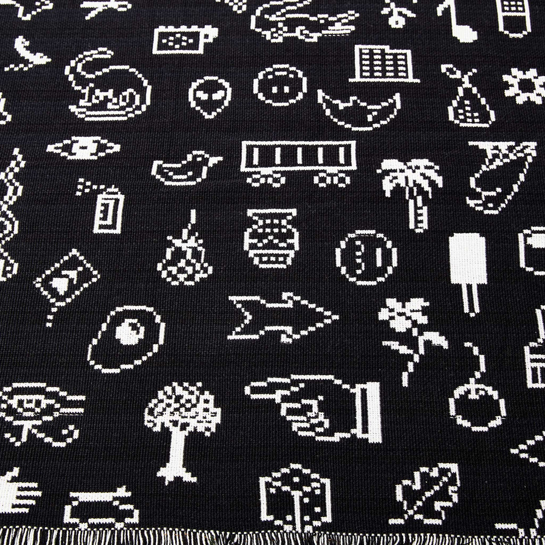 CAIRO THROW | Cotton BEDSPREAD | Double jacquard weave 178x127 cm | Susan Kare | Areaware