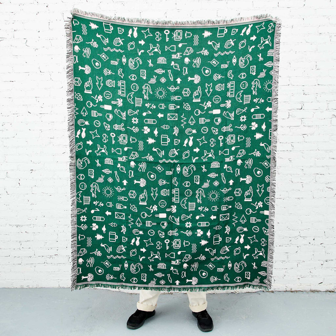 CAIRO THROW | Baumwoll TAGESDECKE | Doppel Jaquard-Webung 178x127 cm | Susan Kare | Areaware