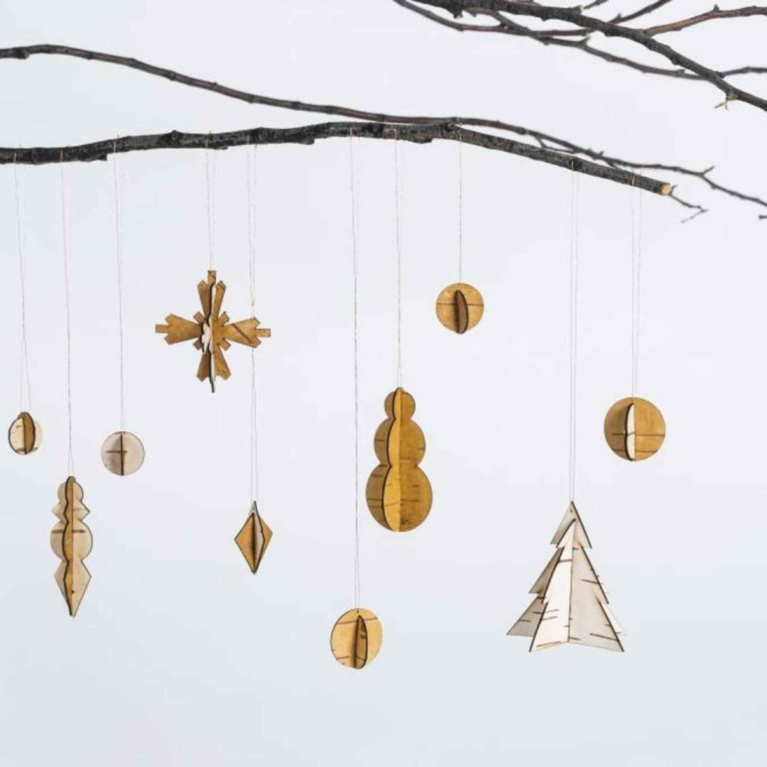 Christmas tree ornaments - BIRCH BARK | Moya