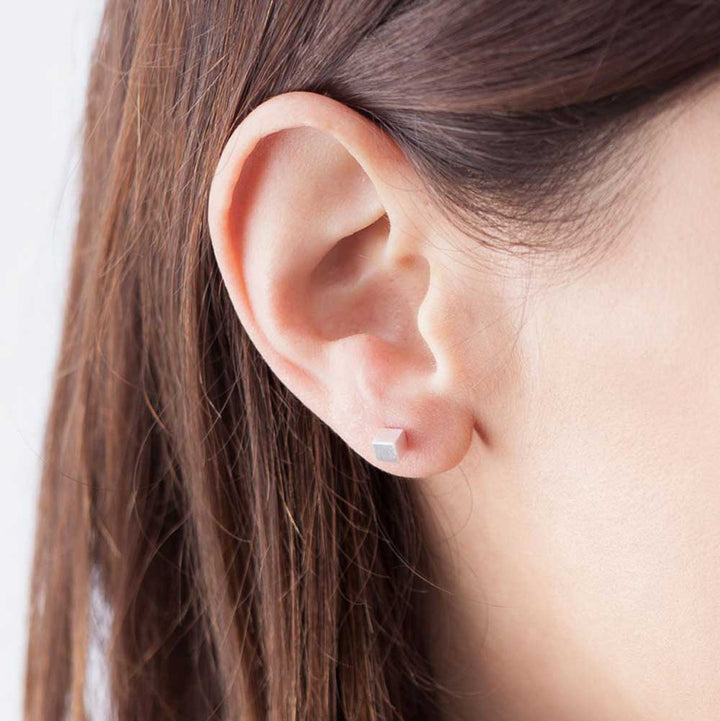 CUBE | EAR STUDS Sterling Silver 925 | Jonathan Radetz