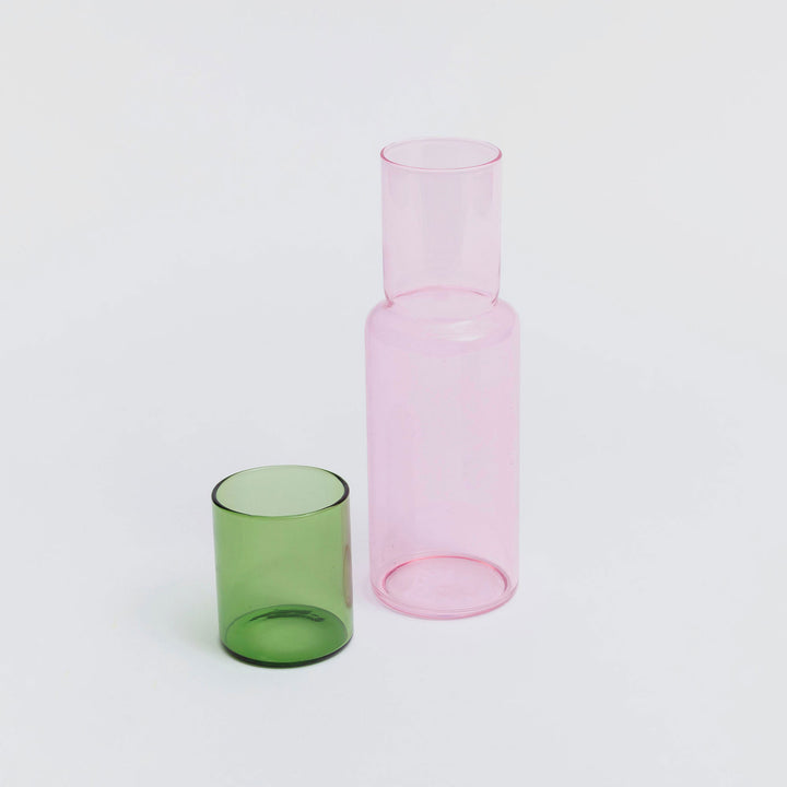 DUO TONE - two-tone glass CARAFE SET | Block Design