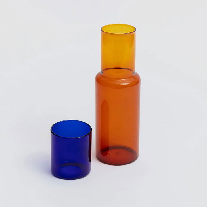 DUO TONE - two-tone glass CARAFE SET | Block Design