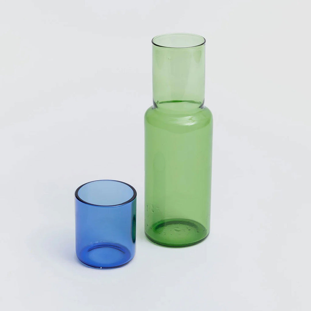 DUO TONE - two-tone glass CARAFE SET | Block Design