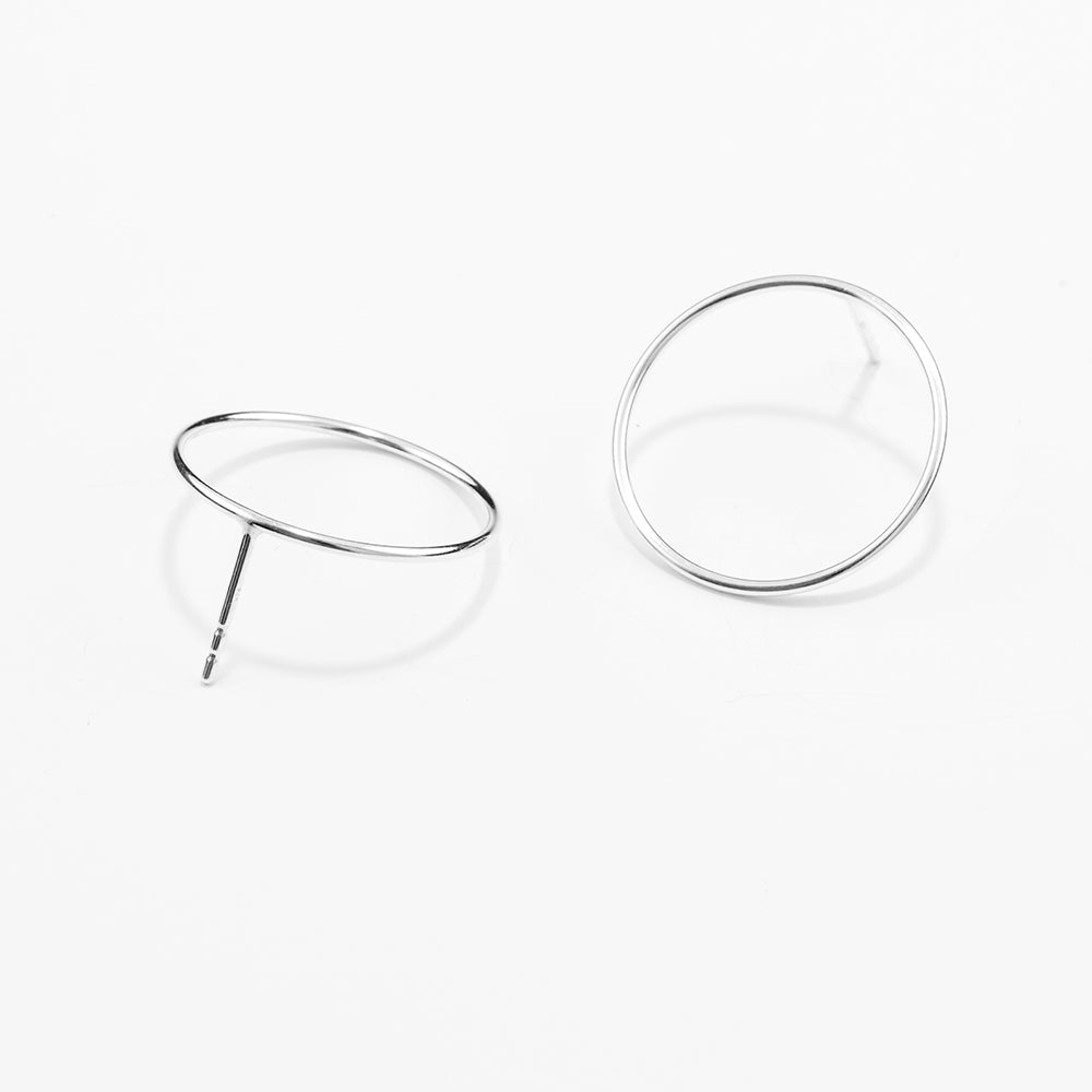 SPIRAL | high gloss EAR STUDS Sterling Silver 925 | D=20 mm | Jonathan Radetz