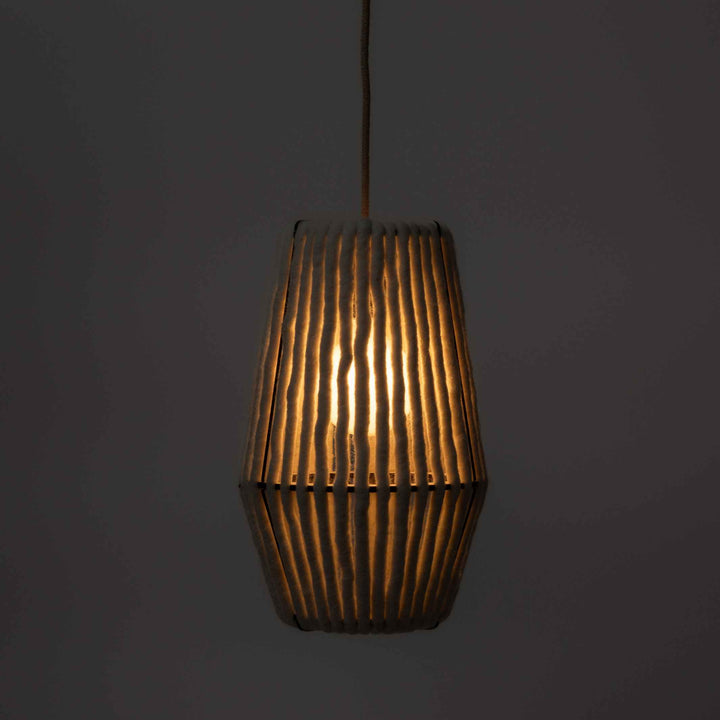 WOOL-ALMUT 6020 - Pendant lamp - made of wool & wood - cone | ALMUT von Wildheim