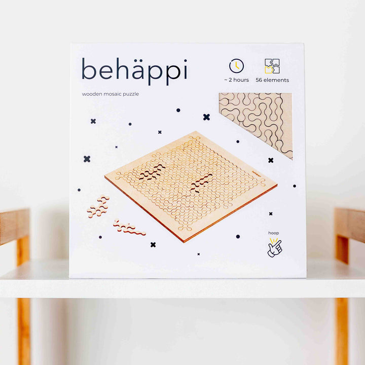 HOOP - Extraordinary IQ PUZZLE made of wood - Level Hard | Behäppi