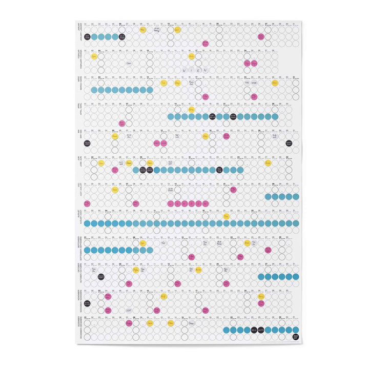 Annual planner - DOT ON HIGH - rainbow - portrait format - 2025 | dot on