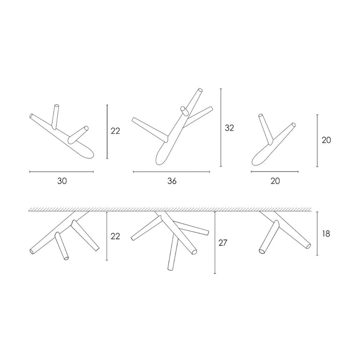 IVY - 3er Satz Kleiderhaken - Garderobe | Klybeck