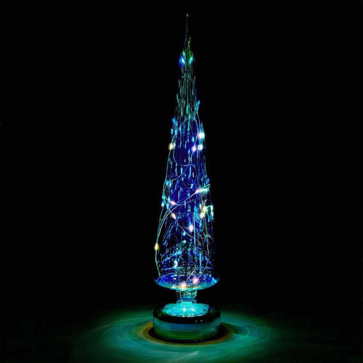 IRIDESCENT - Glas-TANNENBAUM mit LED Beleuchtung - 41 cm hoch | MoMA