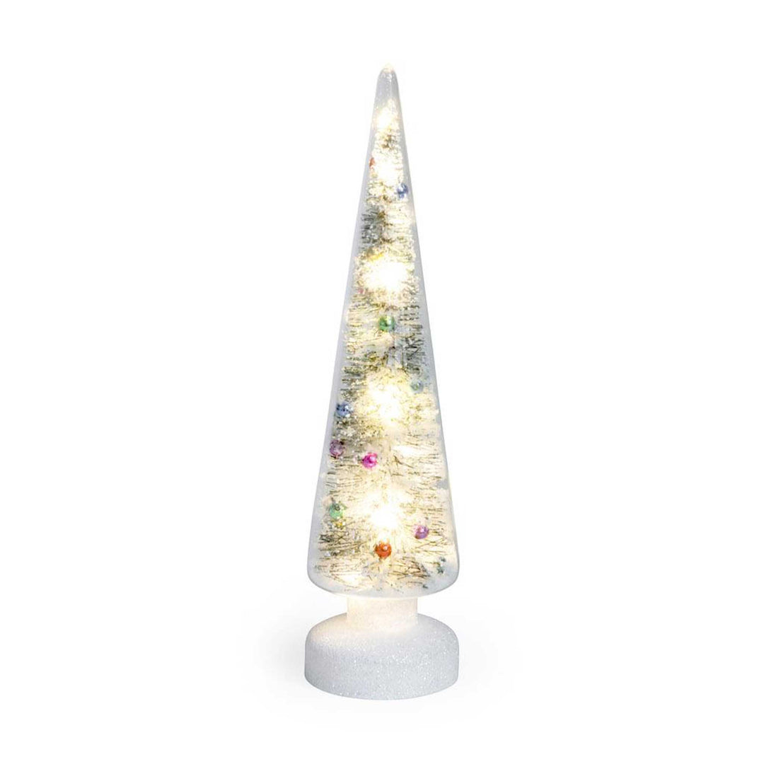 SNOWY WONDERLAND Small - Kleiner Glas-TANNENBAUM mit LED Beleuchtung - 36 cm hoch | MoMA