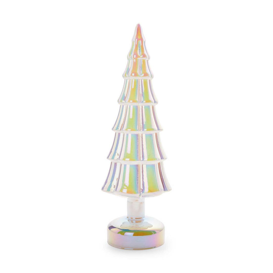 WHITE - LED lighted glass TREE - 33 cm high | MoMA