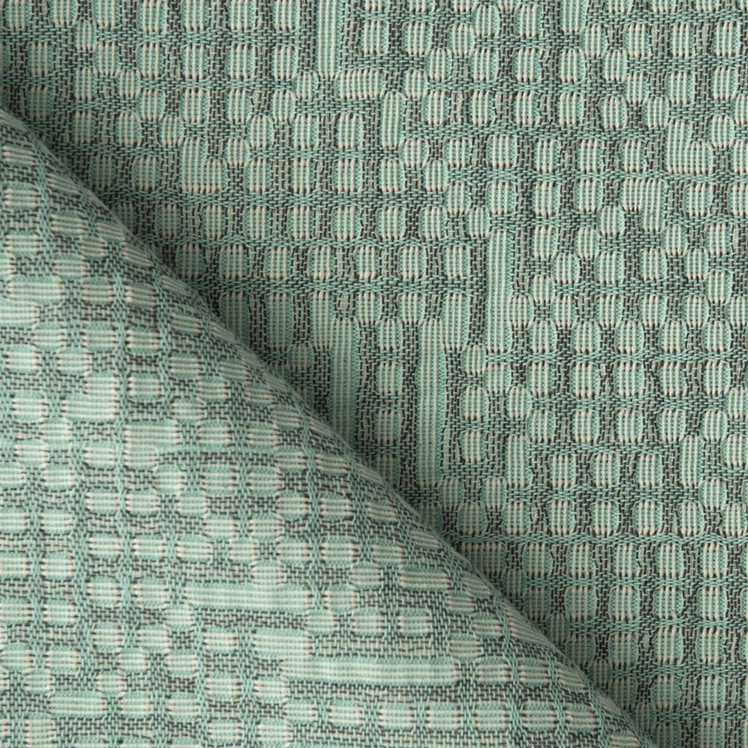 MAPPING BEDSPREAD - mint-farbige TAGES-BETT-DECKE - 235x245 cm - 100% Baumwolle | Cristian Zuzunaga