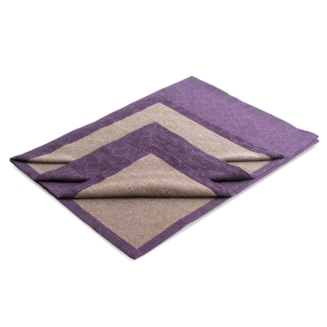 MAPPING BEDSPREAD - purple-colored DAY BED BLANKET - 235x245 cm - 100% cotton | Cristian Zuzunaga