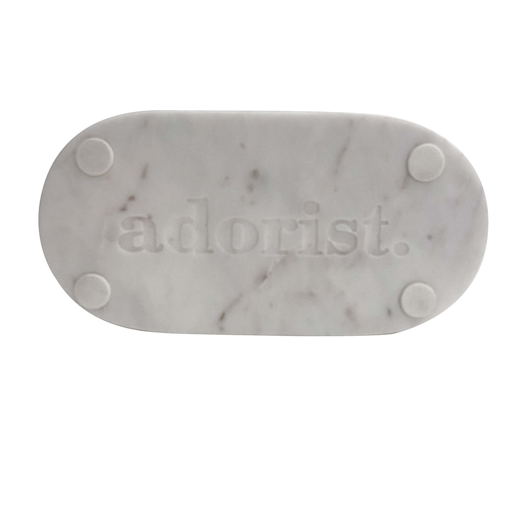 Marble tray - OVAL - white | adorist.