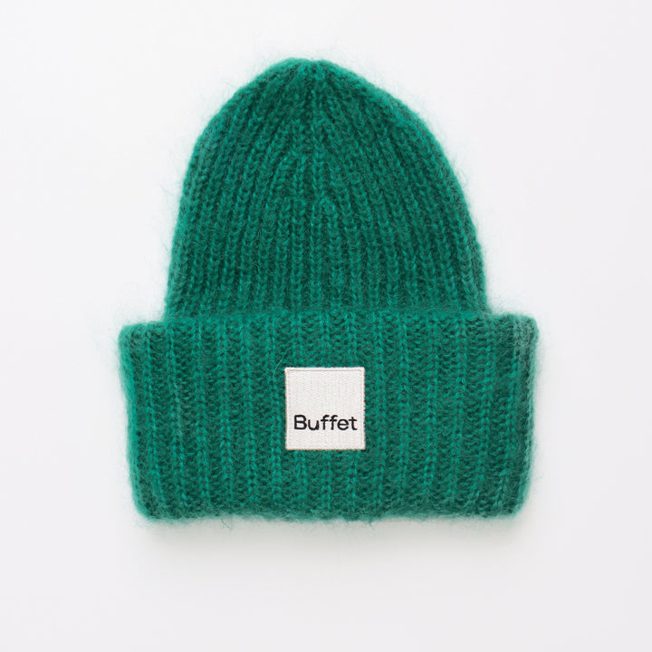 CHUNKY MOHAIR HAT - Beanie - Green | Buffet Clothing