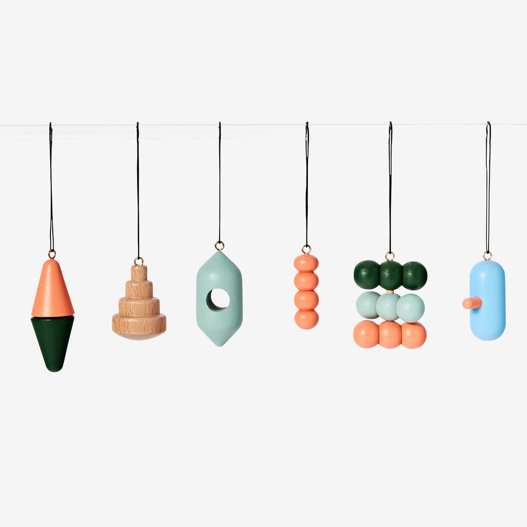 ORNAMENTS - WEIHNACHTSBAUM-SCHMUCK - 6er Set vers. Farben & Formen | Pat Kim | Areaware