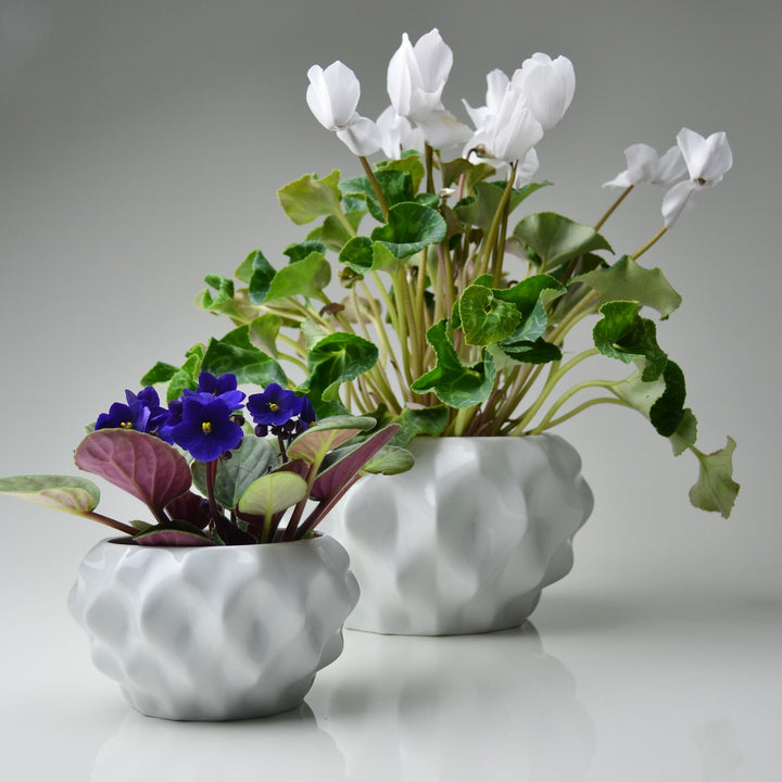 PLISSAN M - Porcelain FLOWER POT &amp; PLANTER - 21 cm ⦰ | Holaria