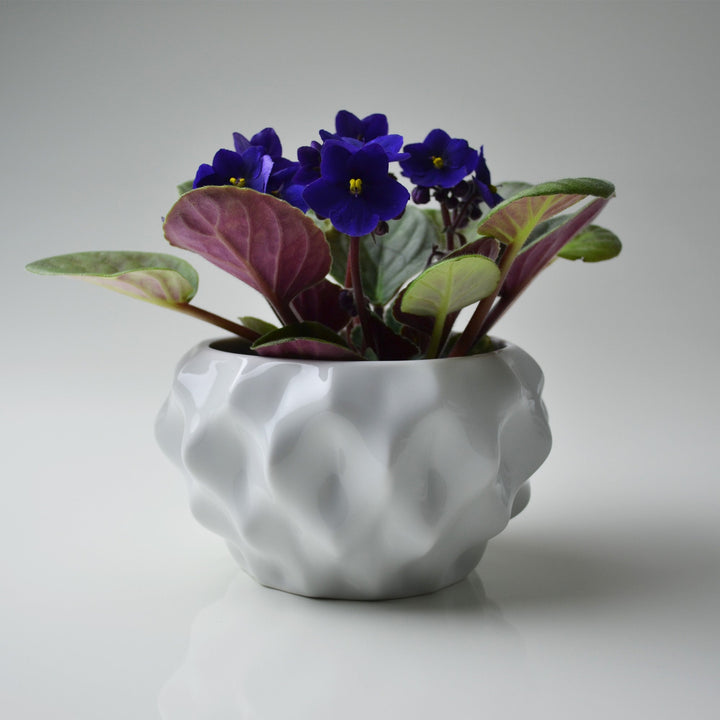 PLISSAN M - Porcelain FLOWER POT &amp; PLANTER - 21 cm ⦰ | Holaria