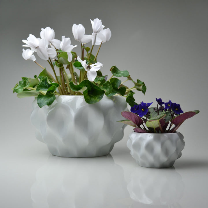 PLISSAN M - Porcelain FLOWER POT &amp; PLANTER - 21 cm ⦰ | Holaria