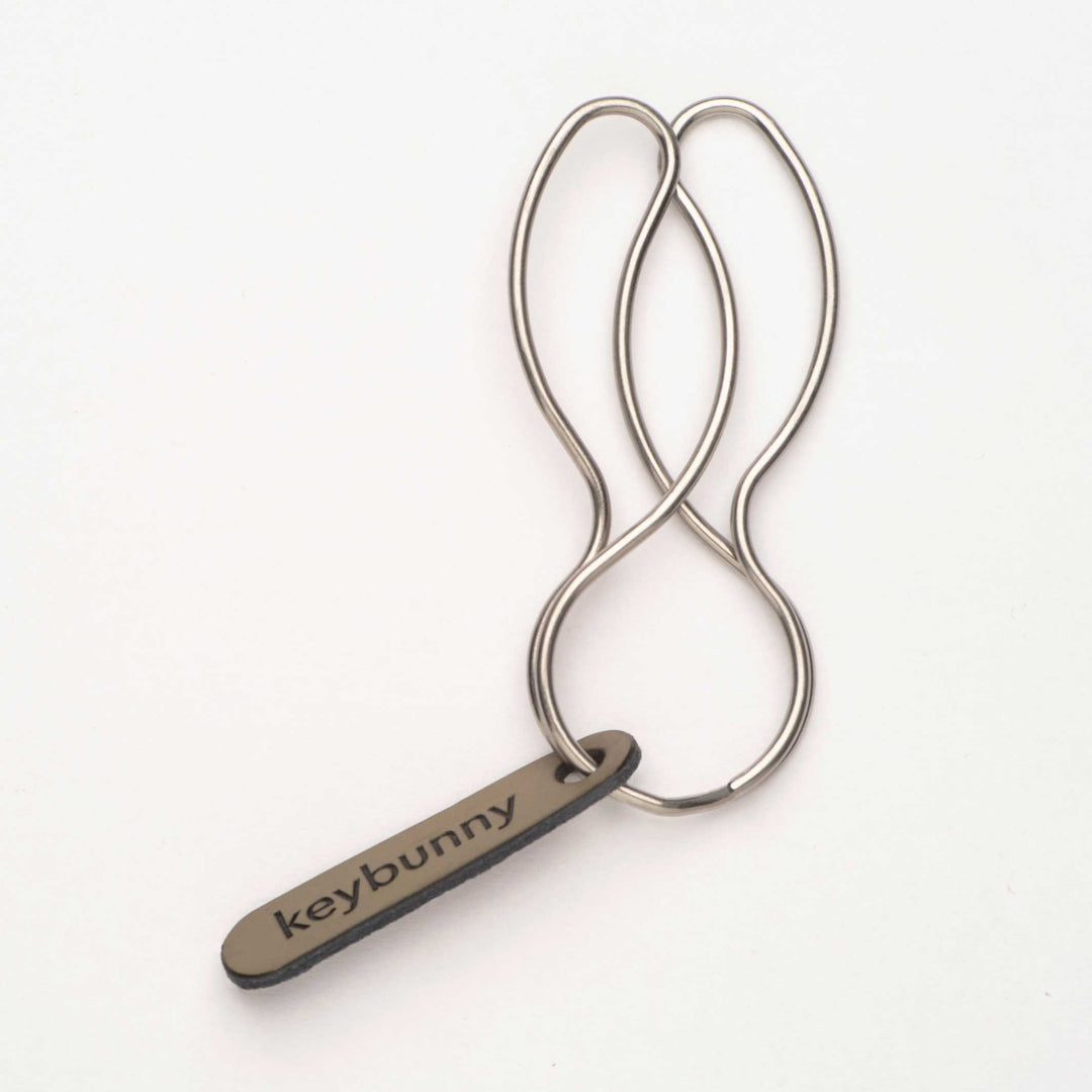 KEYBUNNY SIMPLY SILVER - key ring with retaining clip | keybunny