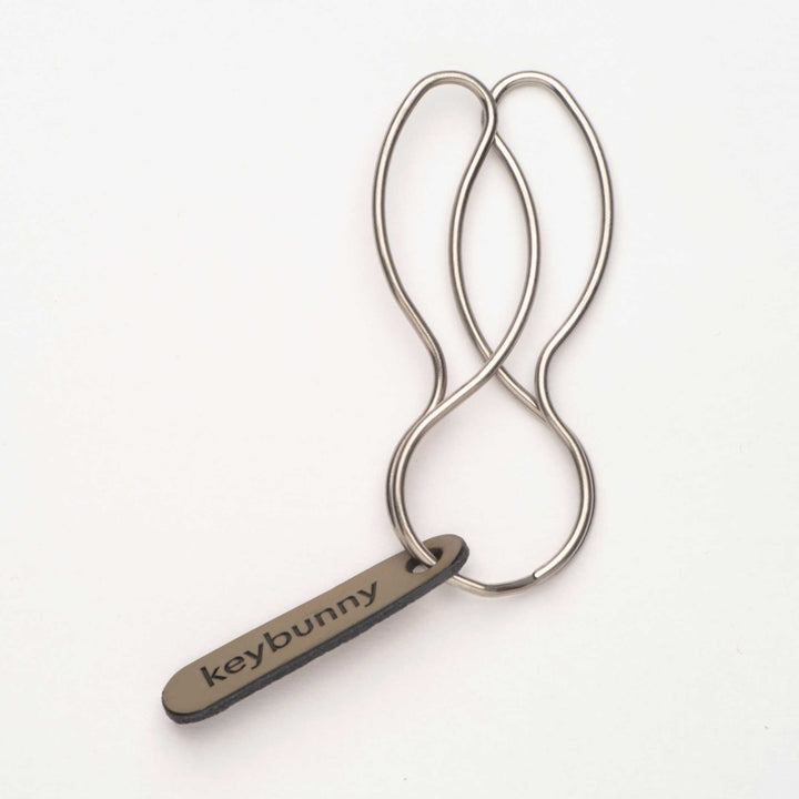 KEYBUNNY SIMPLY SILVER - key ring with retaining clip | keybunny