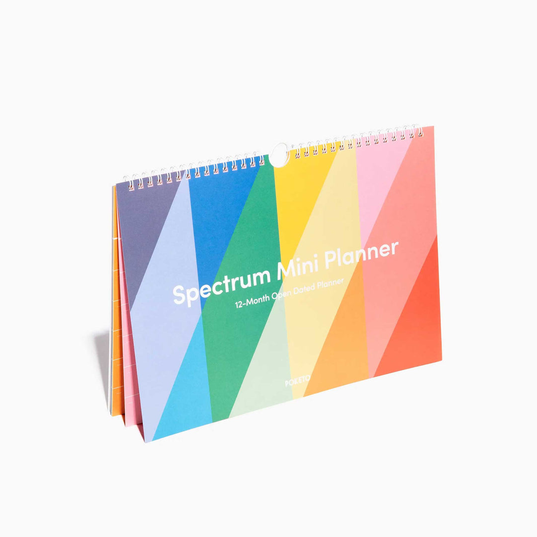 SPECTRUM MINI PLANNER - farbiger & undatierter Tisch-Planer - 30x20 cm | Poketo