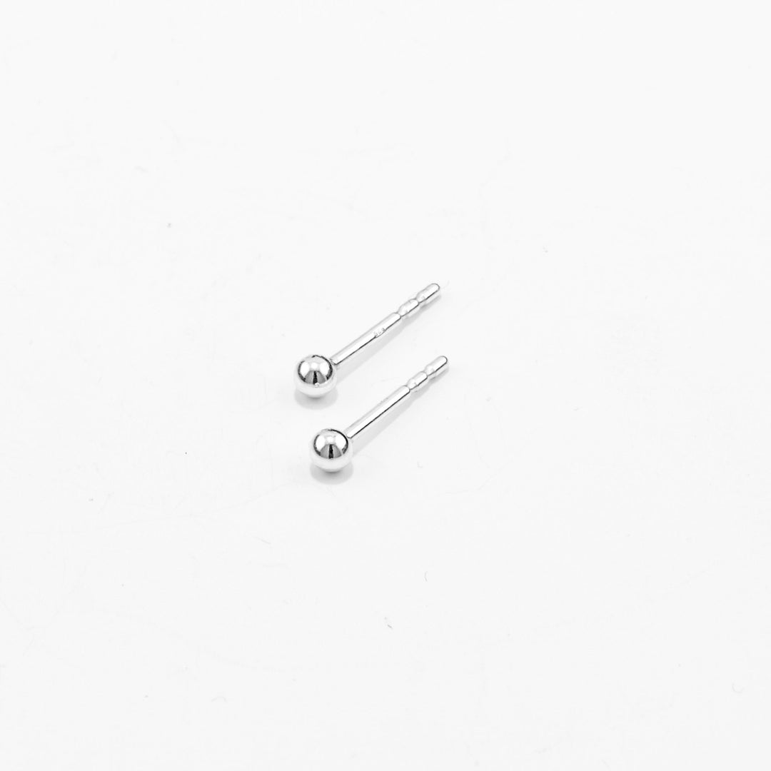 FINE SPHERE | high gloss EAR STUDS Sterling Silver 925 | D=2,5 mm | Jonathan Radetz