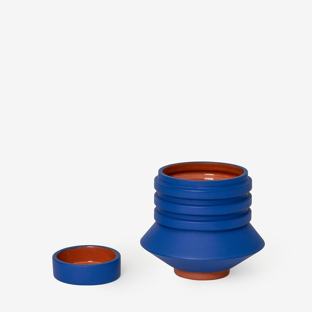 STRATA PLANT VESSEL - blue FLOWER POT &amp; PLANTER | Simone Brewster | Areaware