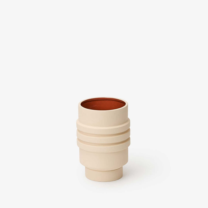 STRATA PLANT VESSEL - Cream-colored FLOWER POT &amp; PLANTER | Simone Brewster | Areaware