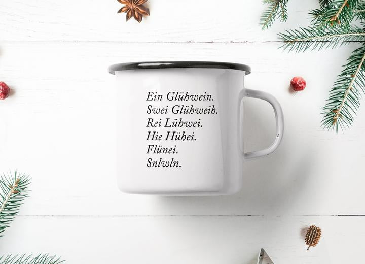 Enamel mug - GLÜHWEIN | typealive