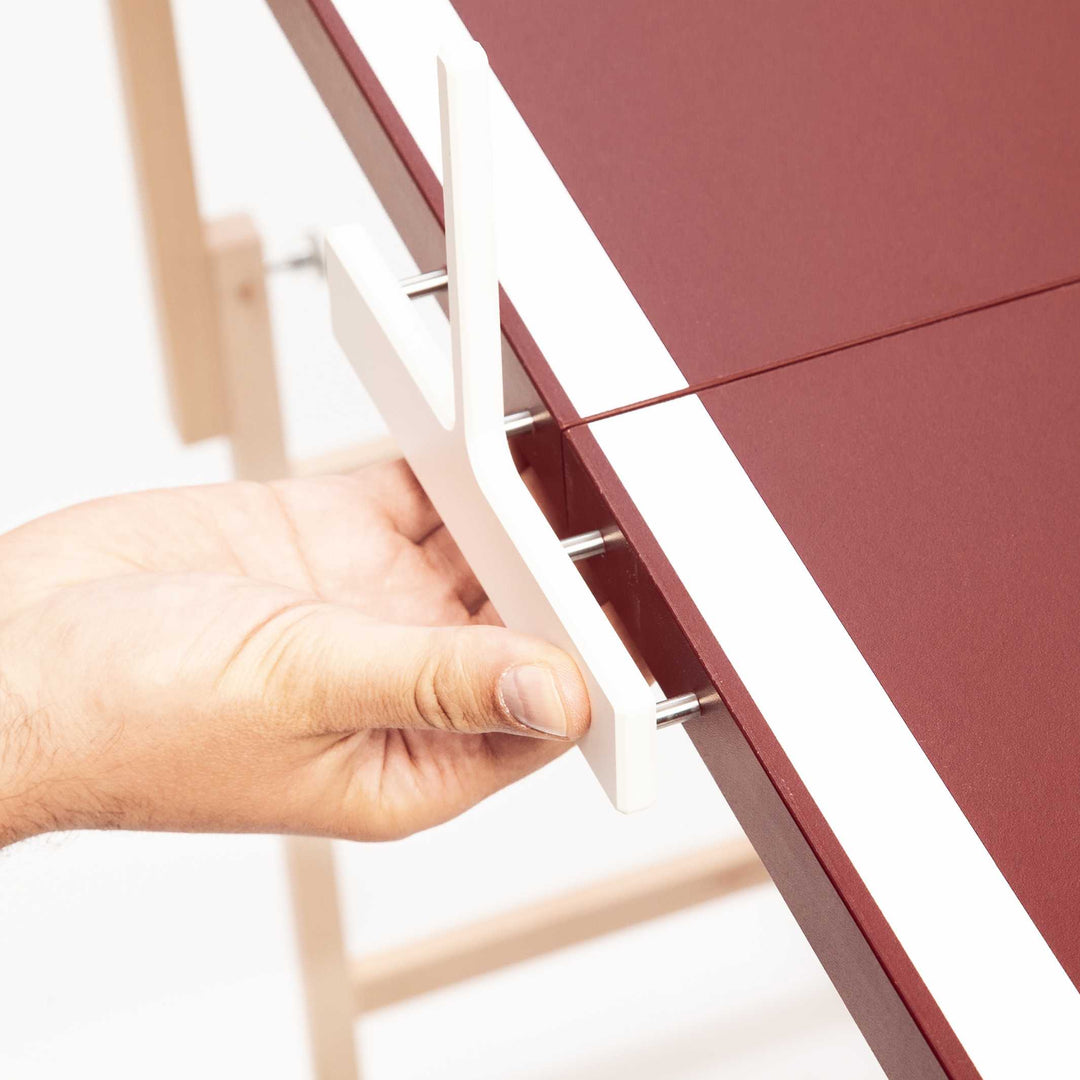 BURGUNDY - Mini table tennis table for everywhere | DISH TENNIS