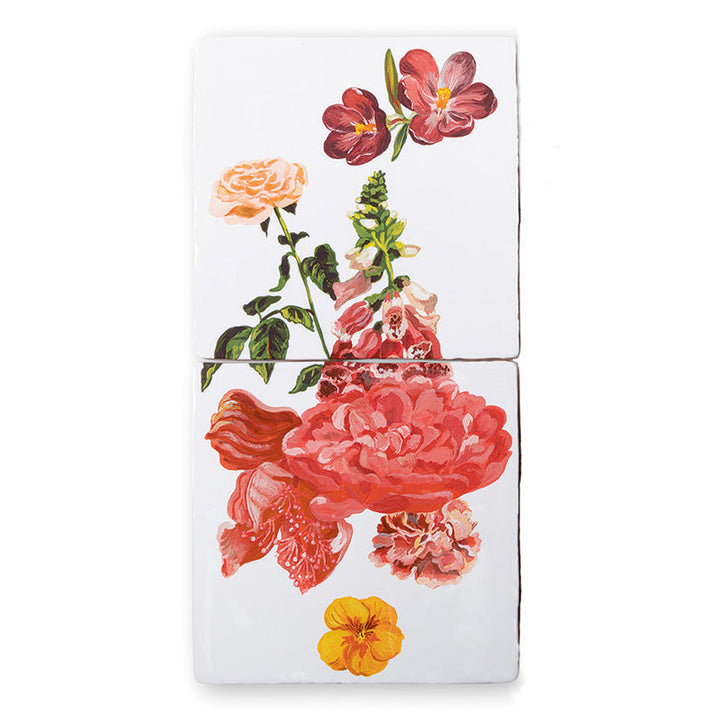 Tile - WILDFLOWERS ROSE - 10 x 20 cm | StoryTiles