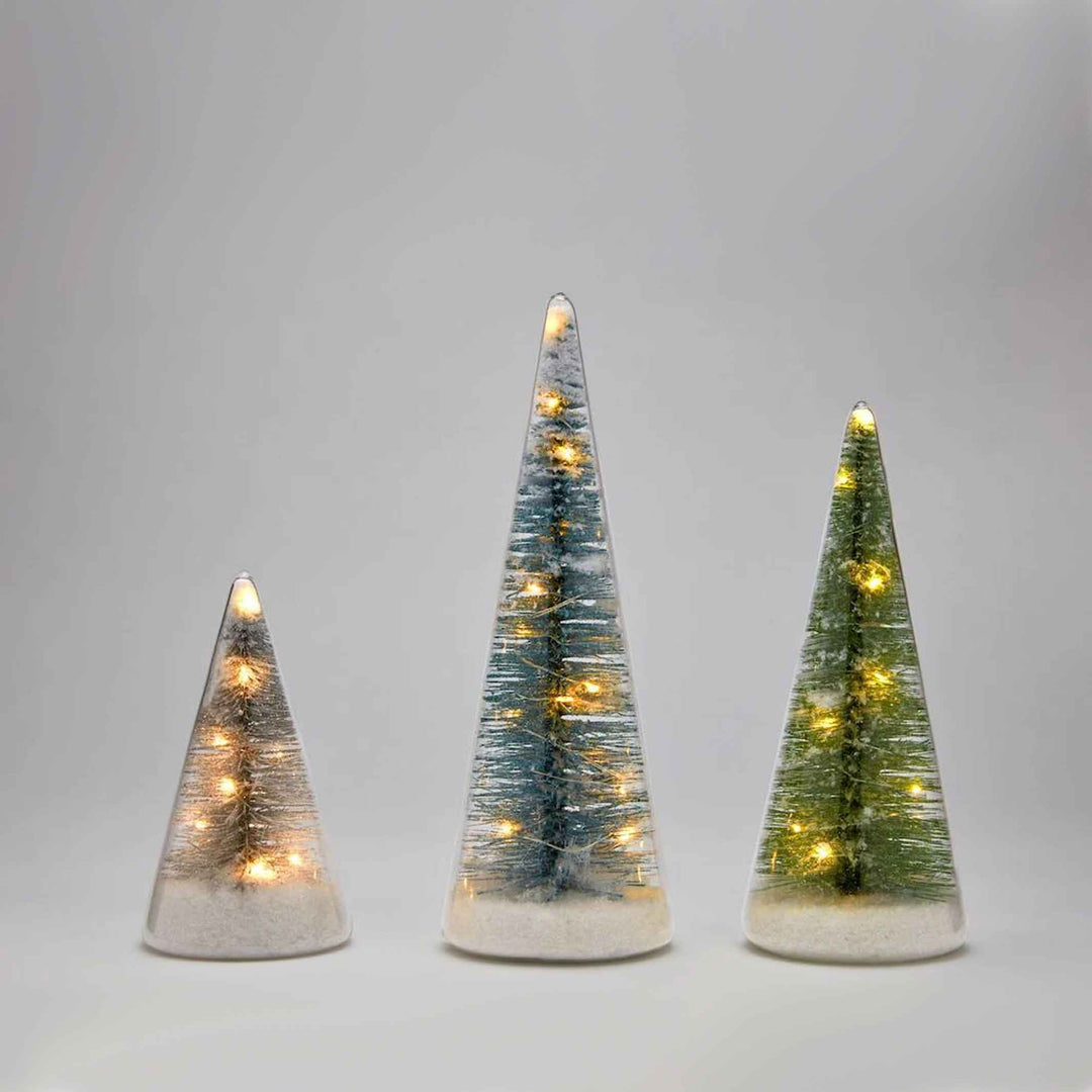 WINTER SPRUCE - Glas-Tannenbäume mit LED Beleuchtung - 3er Set |  MoMA