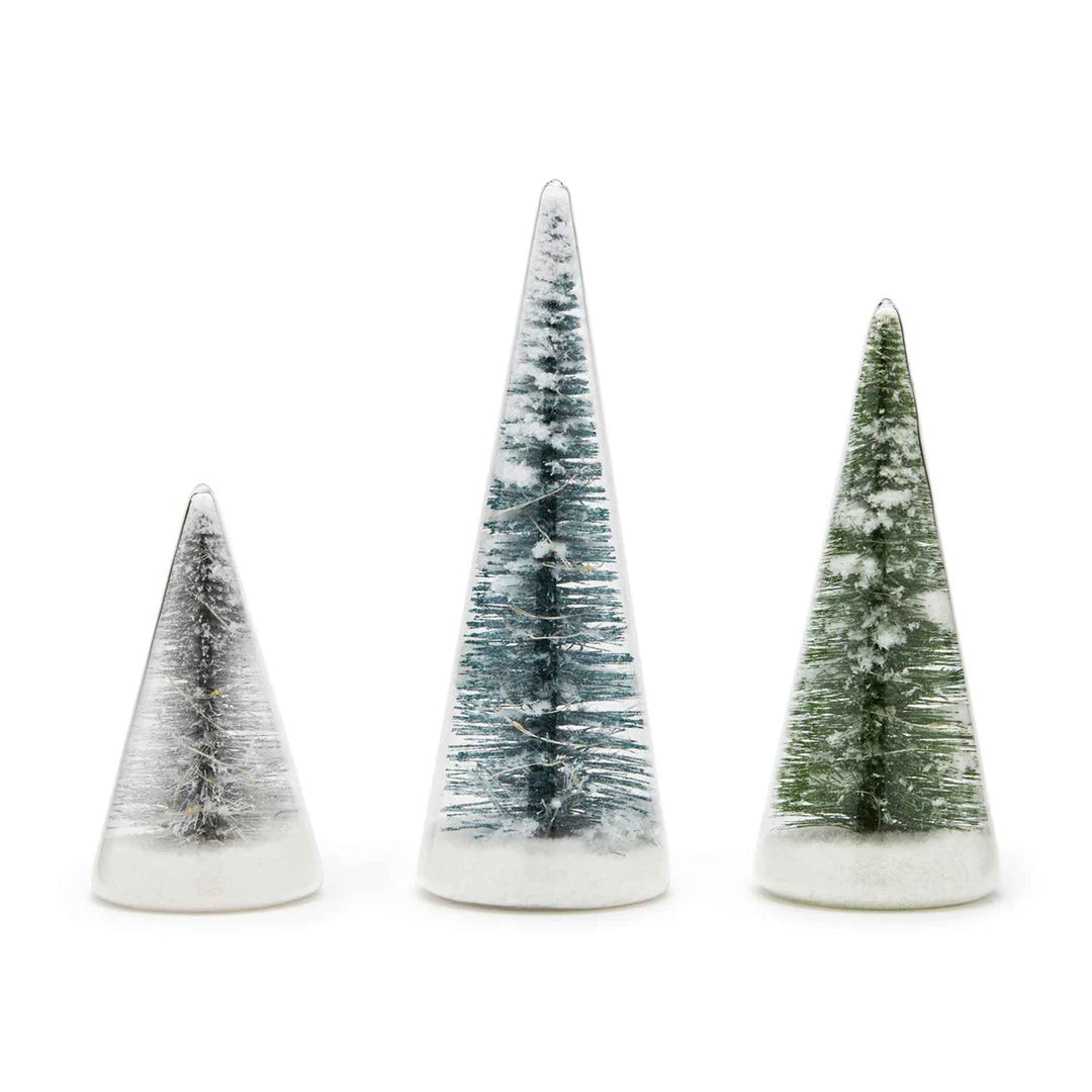 WINTER SPRUCE - Glas-Tannenbäume mit LED Beleuchtung - 3er Set |  MoMA