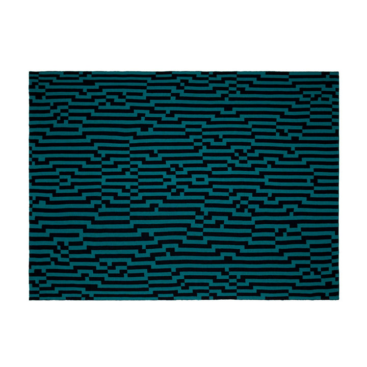 BITMAP ZOOM IN 4 - mint green &amp; black BEDSPREAD - 180x140 cm - 100% Merino wool | Cristian Zuzunaga