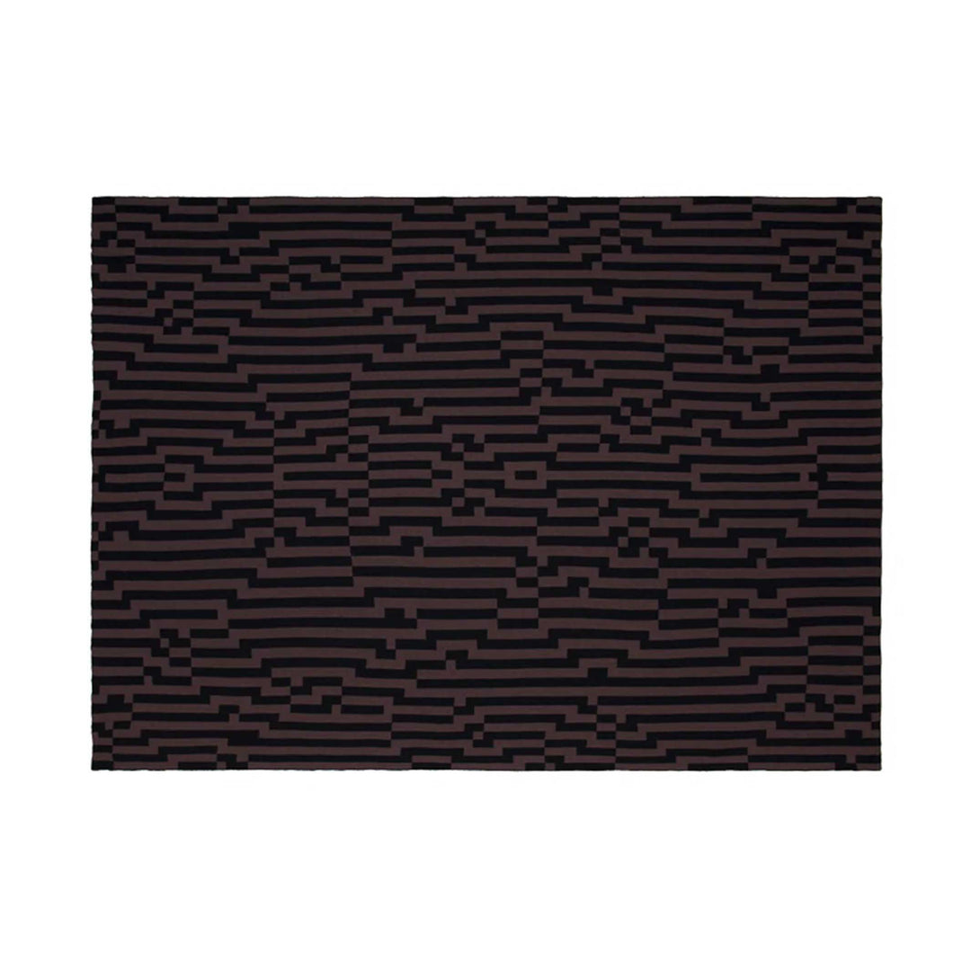 BITMAP ZOOM IN 6 - braun & schwarze TAGESDECKE - 180x140 cm - 100% Merino Wolle | Cristian Zuzunaga