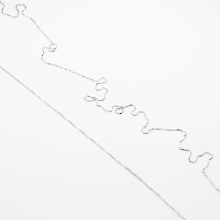 ENDLESS - fine sterling silver NECKLACE - RAW and FINE - 120 cm | Jonathan Radetz