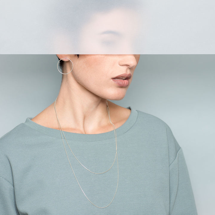 ENDLESS - fine sterling silver NECKLACE - RAW and FINE - 120 cm | Jonathan Radetz