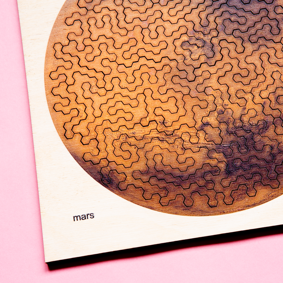 MARS - Extraordinary IQ WOODEN PUZZLE - PLANETS Series - Level Hard | Behäppi