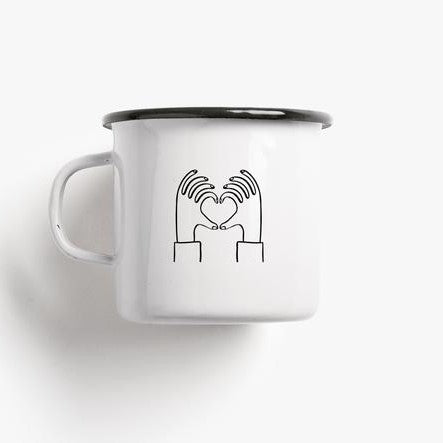 Enamel mug – LOVE YOU A LATTE | type alive