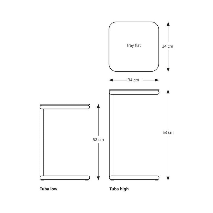 Side table 'Tuba low'