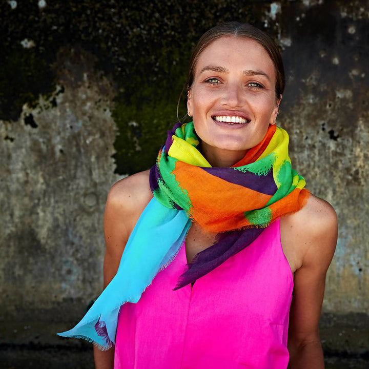 Cashmere scarf 'AROUND THE WORLD'